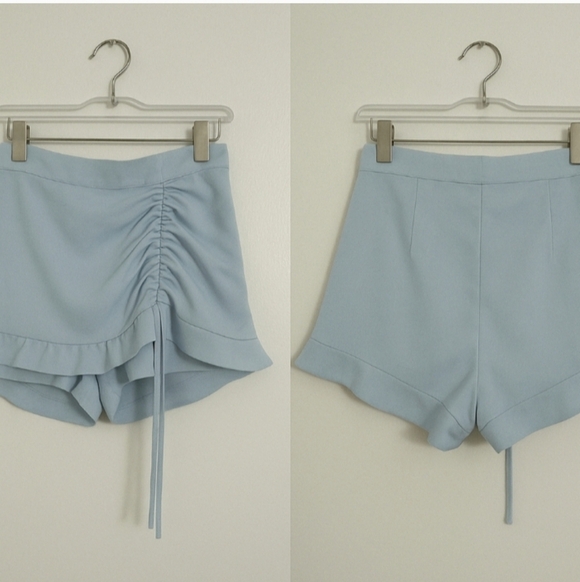 Sky Blue Women's Ruched Skorts - Picture 5 of 5